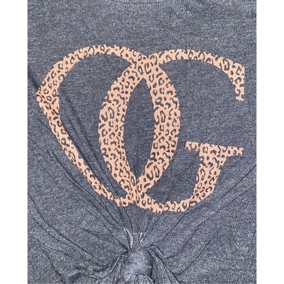 Obey OG Cheetah Print Graphic Short Sleeved Charcoal Grey T-Shirt Size Medium - Picture 4 of 5